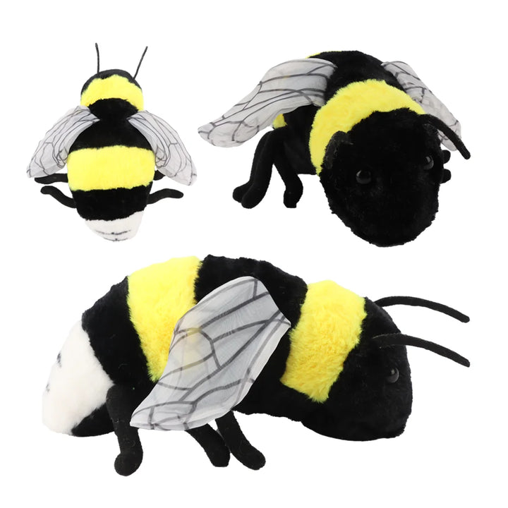 🐝 Lifelike Bee Plush Toy – Soft Stuffed Honeybee for Kids & Home Décor 🍯💛