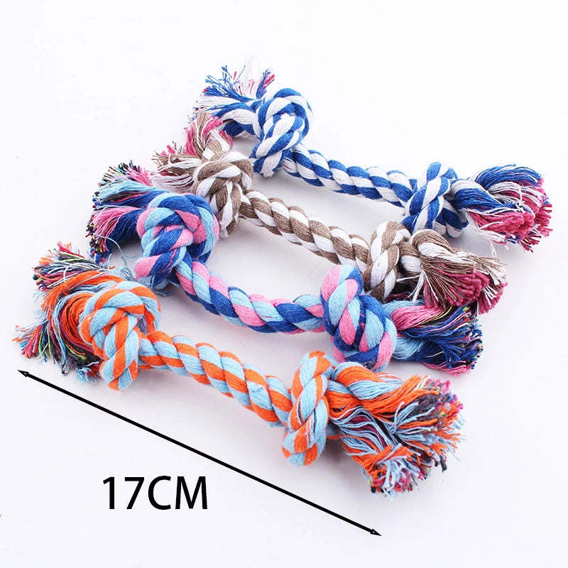 Interactive Cotton Rope Dog Toy – Chew Ball & Toothbrush for Puppies & Dogs