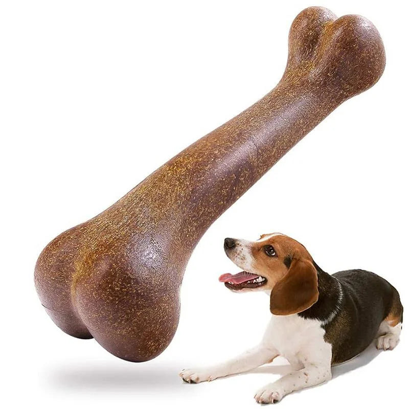 🦴 Dog Bone Chew Toy – Nearly Indestructible, Non-Toxic & Natural Dental Toy for All Dogs 💪🐾