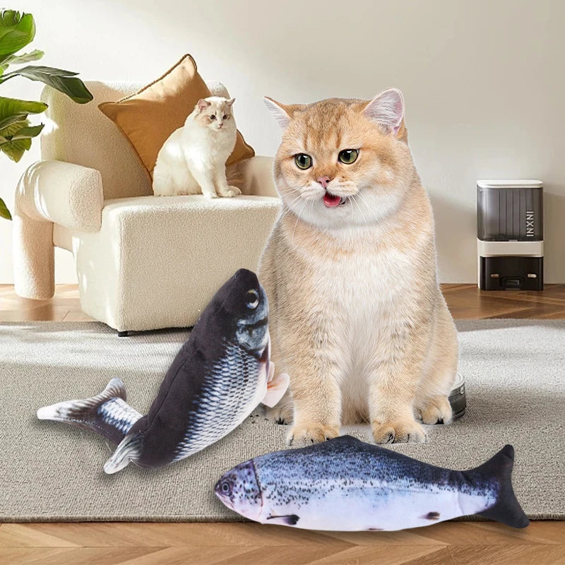 USB Floppy Fish Toy – Electric Chew Toy for Cats & Dogs