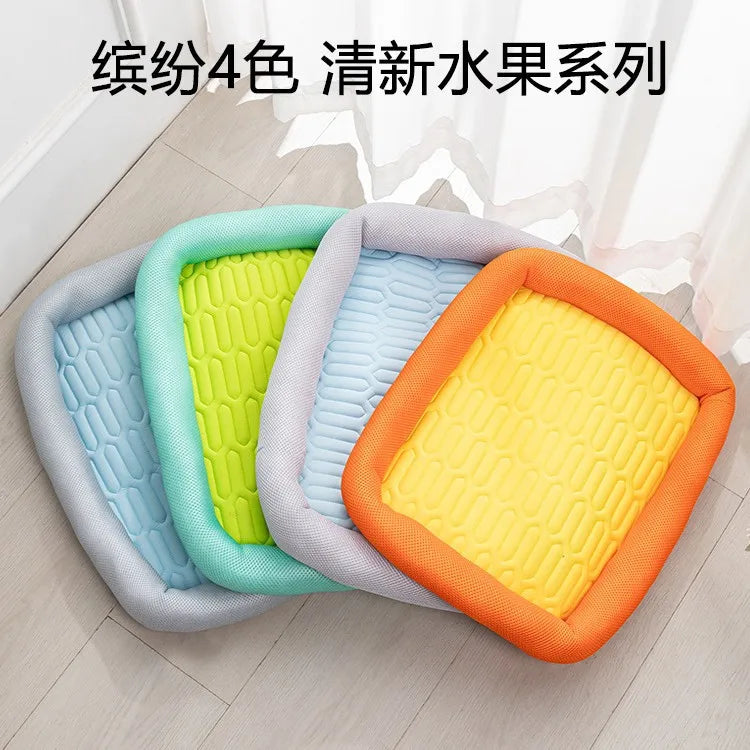 Summer Pet Cooling Mat – Lightweight Breathable Rattan Ice Nest Bed for Cats, Small Dogs & Small Animals