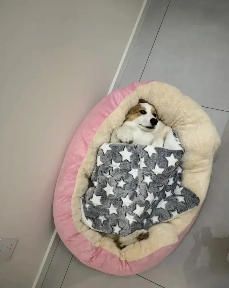 Very Soft Warm Dog Bed Sofa – Cozy Pet Basket for Medium & Large Dogs & Cats