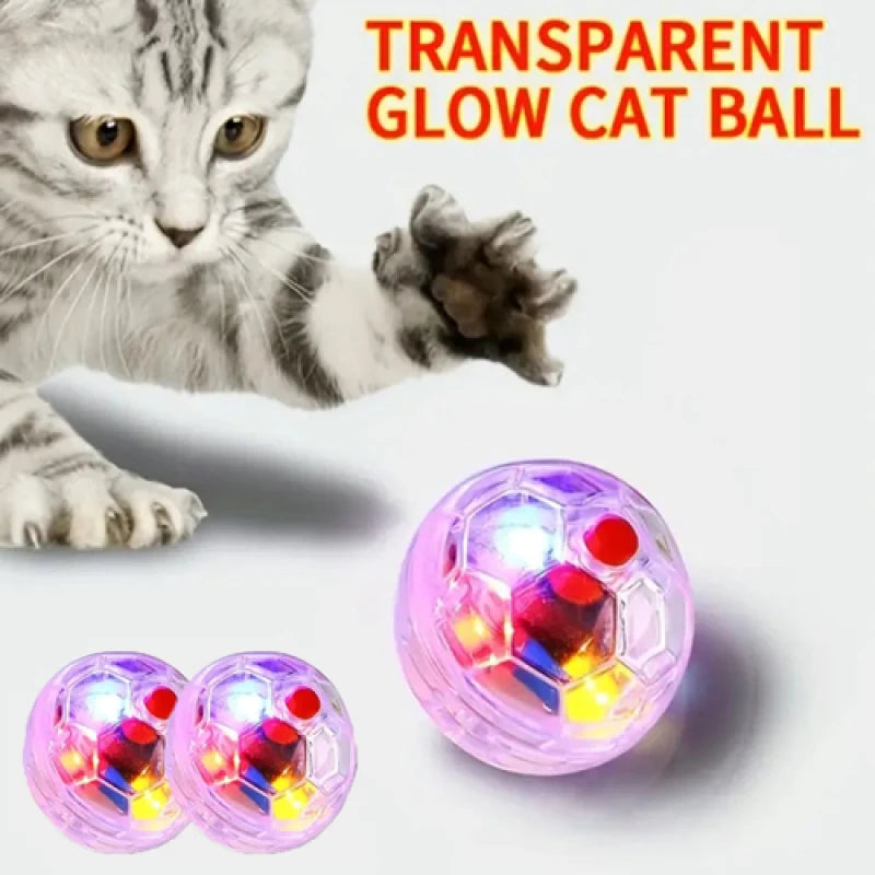 3Pcs Interactive Flashing Cat Balls – Ghost Motion & Light Hunting Pet Toy