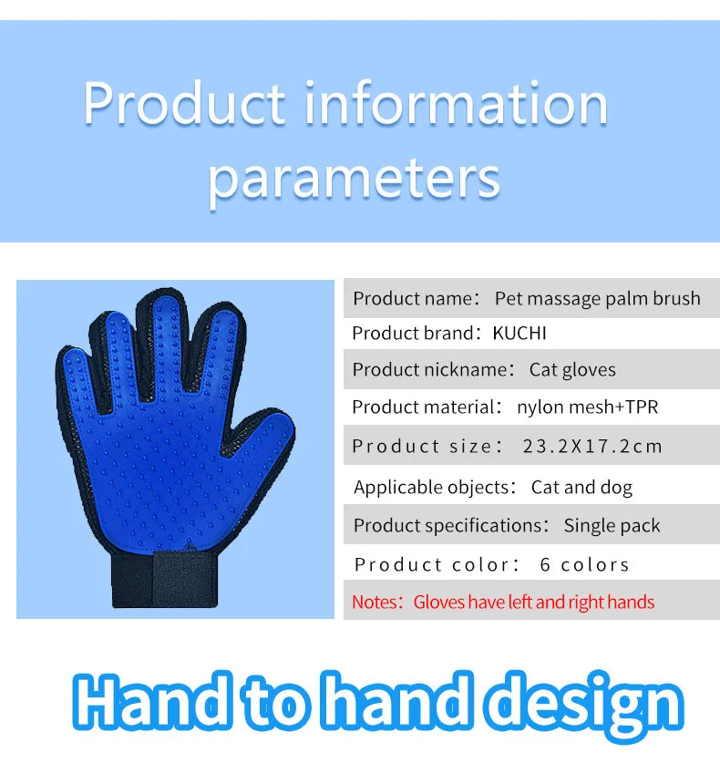 🧤 Hot-Selling Pet Hair Removal Glove – Grooming & Massage Brush for Cats & Dogs