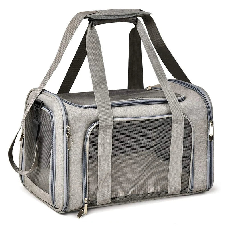 Portable Soft-Sided Pet Carrier Bag – Airline Approved Dog & Cat Travel Backpack for Outgoing Trips