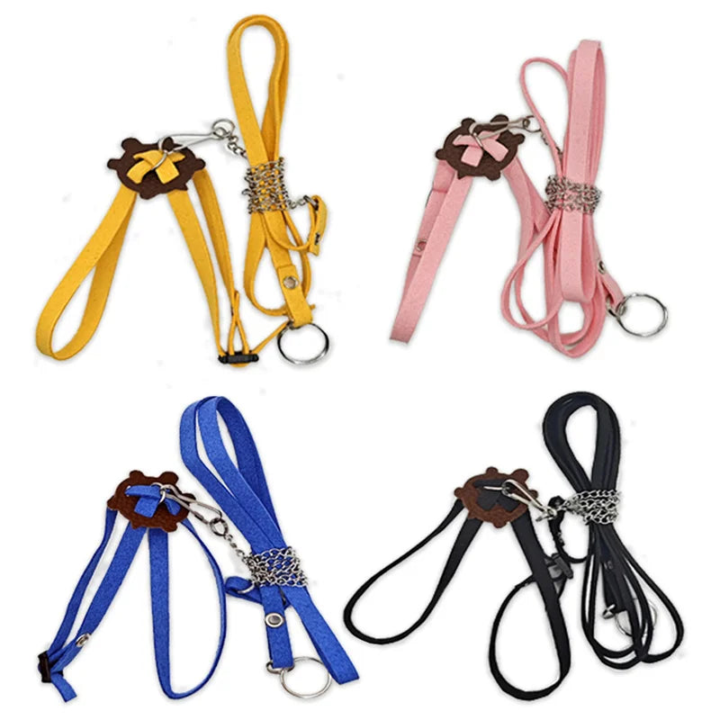 Adjustable Turtle Leash Harness – Outdoor Safety Traction Rope for Small Reptile Pets