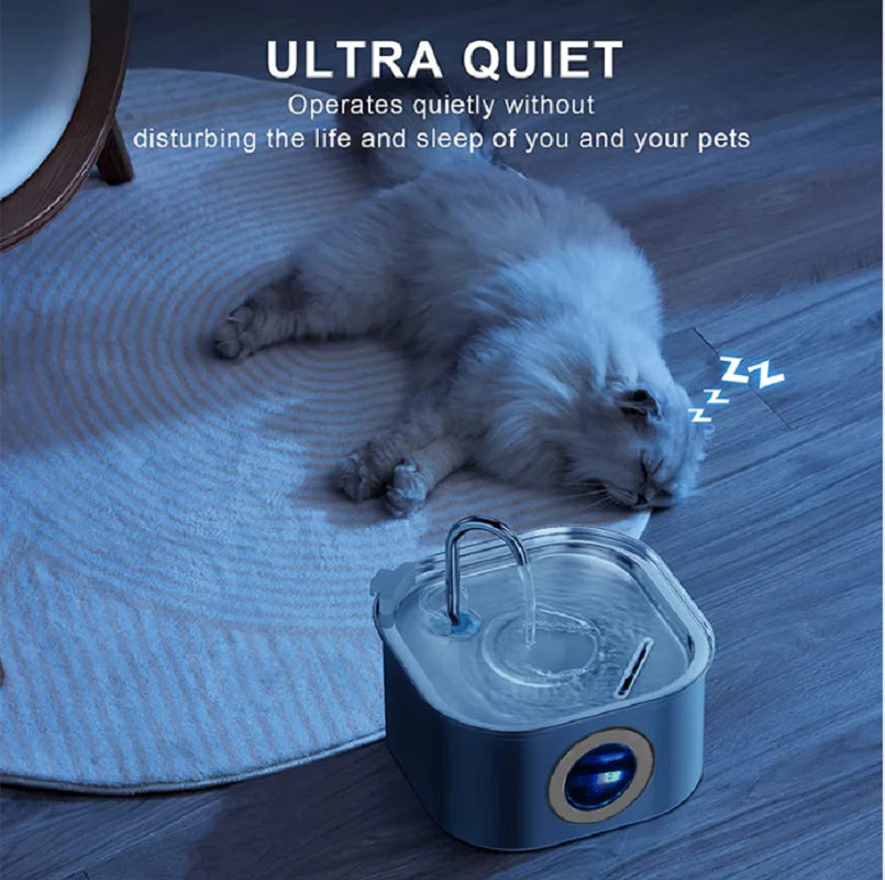 🐾 3.2L 304 Stainless Steel Pet Water Fountain – Super Quiet Automatic Cat Drinking Fountain