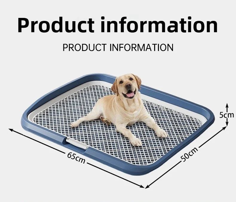 Extra Large Dog Toilet Tray – Splash-Proof, Reusable & Easy-to-Clean Indoor Pet Potty Training Pad Holder