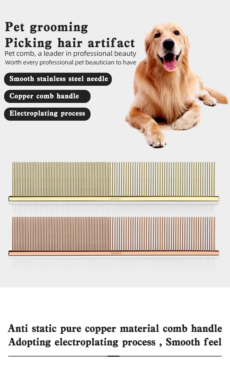 Pet Piano Comb – Dual-Sided Grooming Tool for Dogs & Cats | De-shedding & Knot Removal Brush