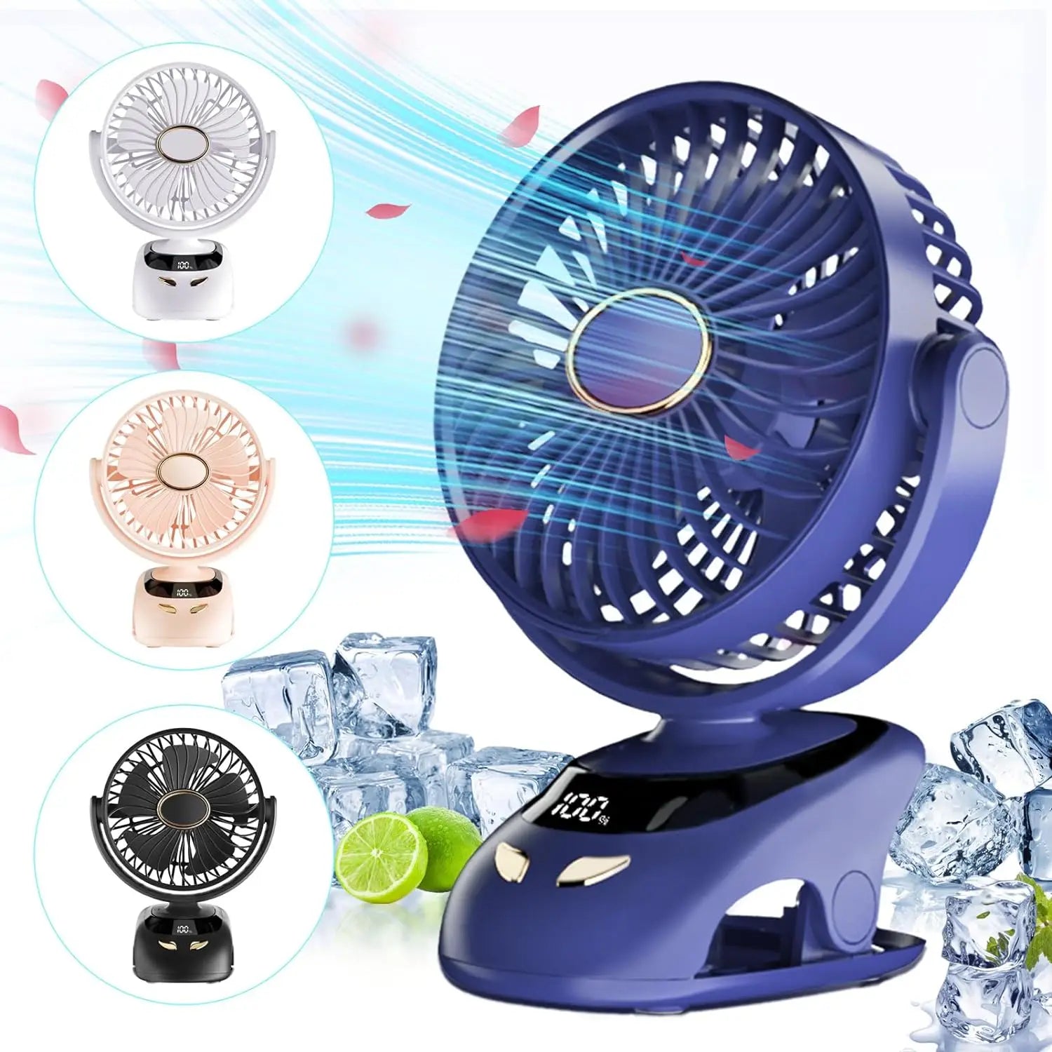 Portable USB Personal Fan for Home, Office, Travel, Bed, Stroller, Camping & Golf Cart