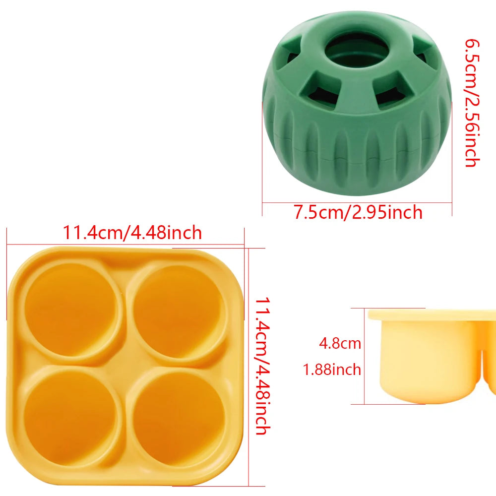 Dog Chew Toys with Treat Tray – Freezeable Fillable Treat Toy & Silicone Molds for Cooling, Anxiety Relief & Long-Lasting Play