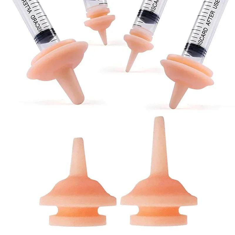 🍼 10pcs Universal Silicone Pet Feeding Nipples – Mini Pacifiers for Newborn Kittens, Puppies, Rabbits & Small Animals