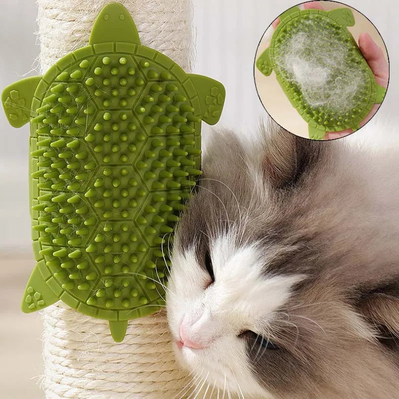 😺 Cat Wall Corner Brush – Self-Grooming Silicone Cat Massager Comb