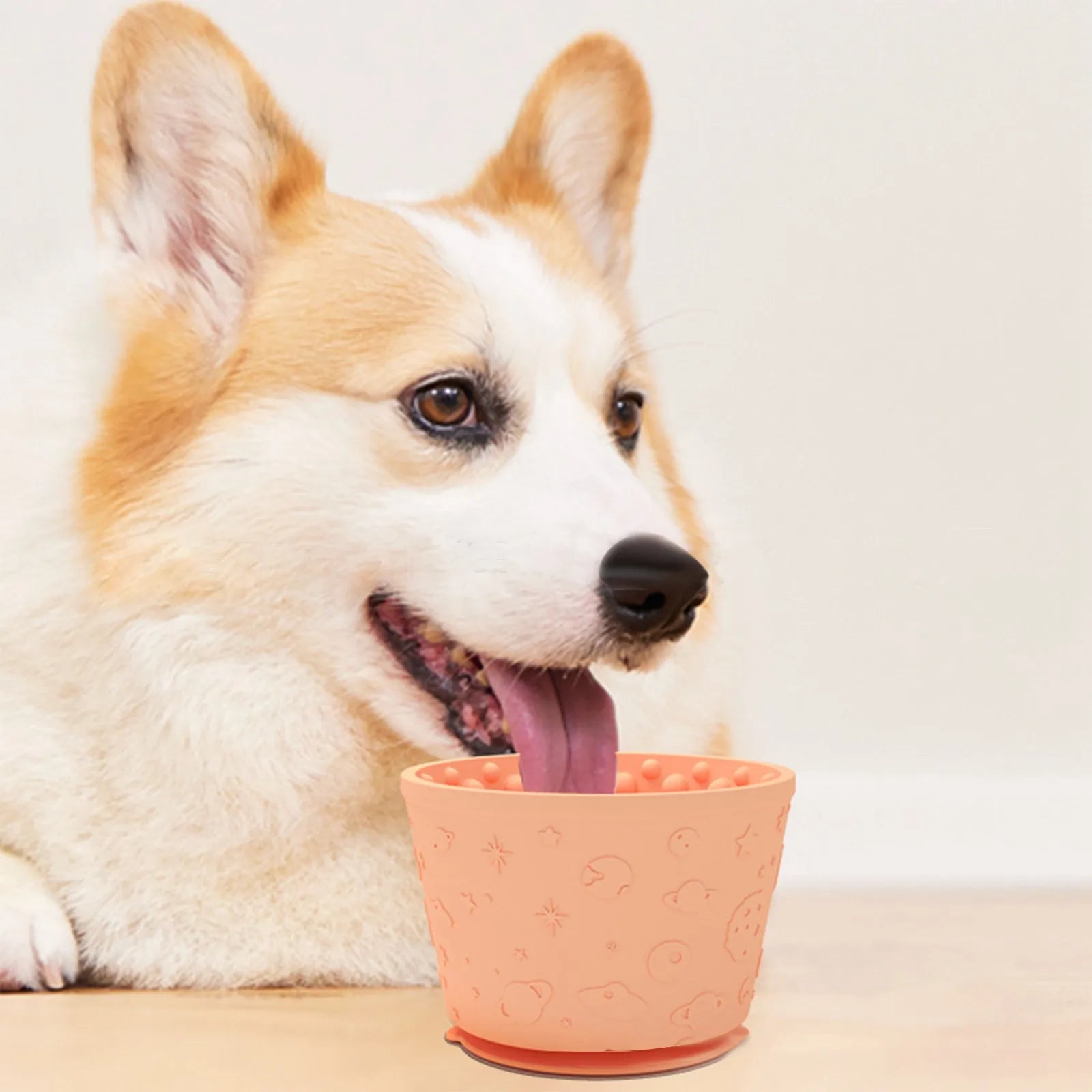 Dog Licking Mat Bowl – Anxiety Relief Slow Feeder Treat Dispenser, Freezer-Safe & Non-Slip Silicone Mat for Dogs