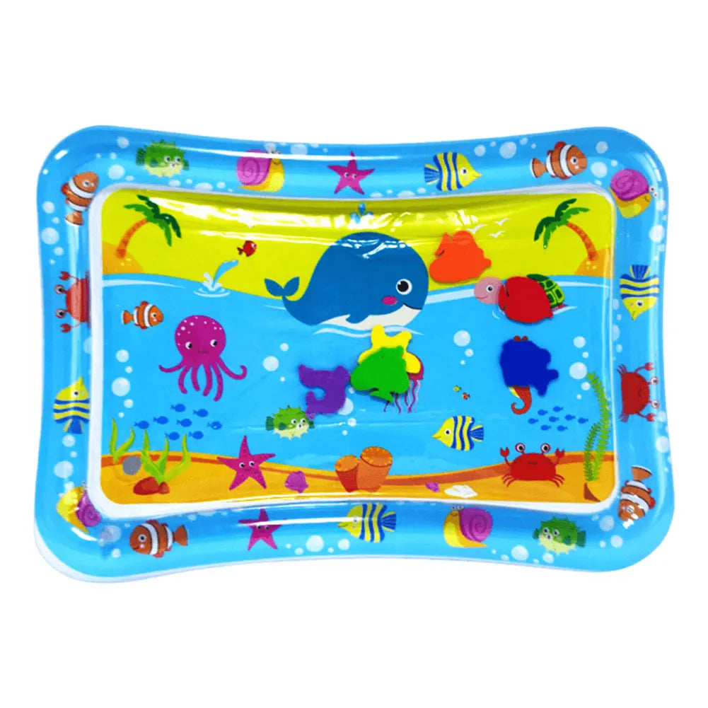 Inflatable Water Sensory Play Mat for Cats & Dogs – Ocean Theme Pet Playmat with Floating Fish Toys