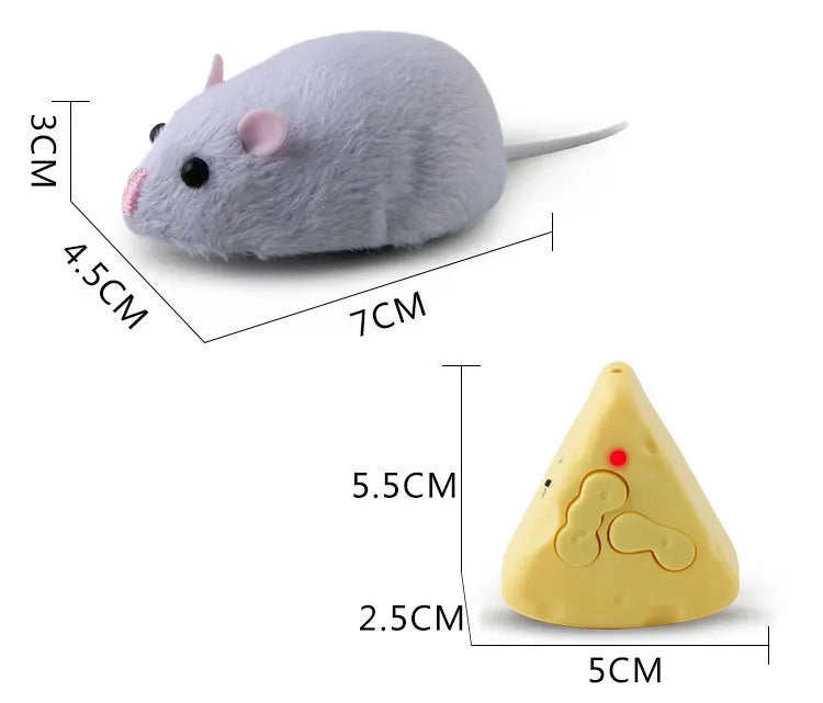 Electric RC Mouse Cat Toy – Remote Control Infrared Moving Rat for Interactive Pet Play & Pranks