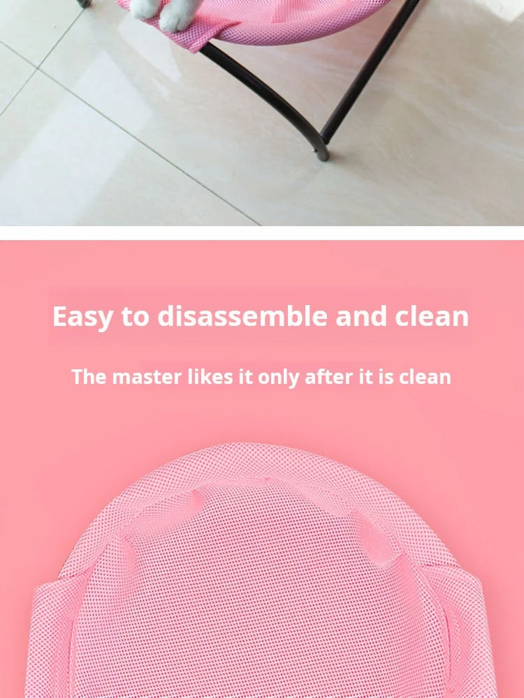 Breathable Cat Hammock Bed – Cooling Elevated Pet Cot Sofa for Cats & Small Pets