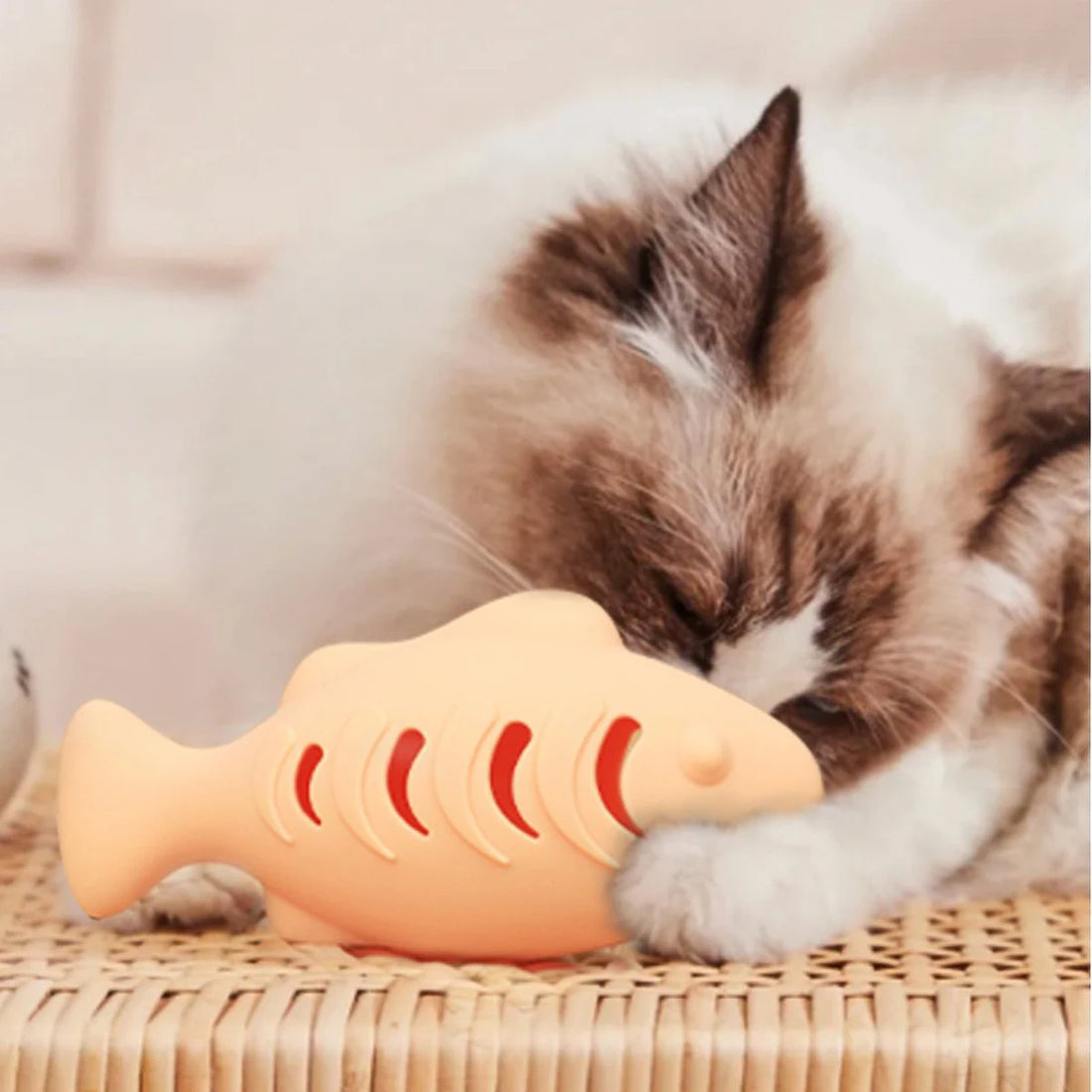 Interactive Cat Toy with Treat Dispenser – Catnip & Food Feeder Ball (Blue)