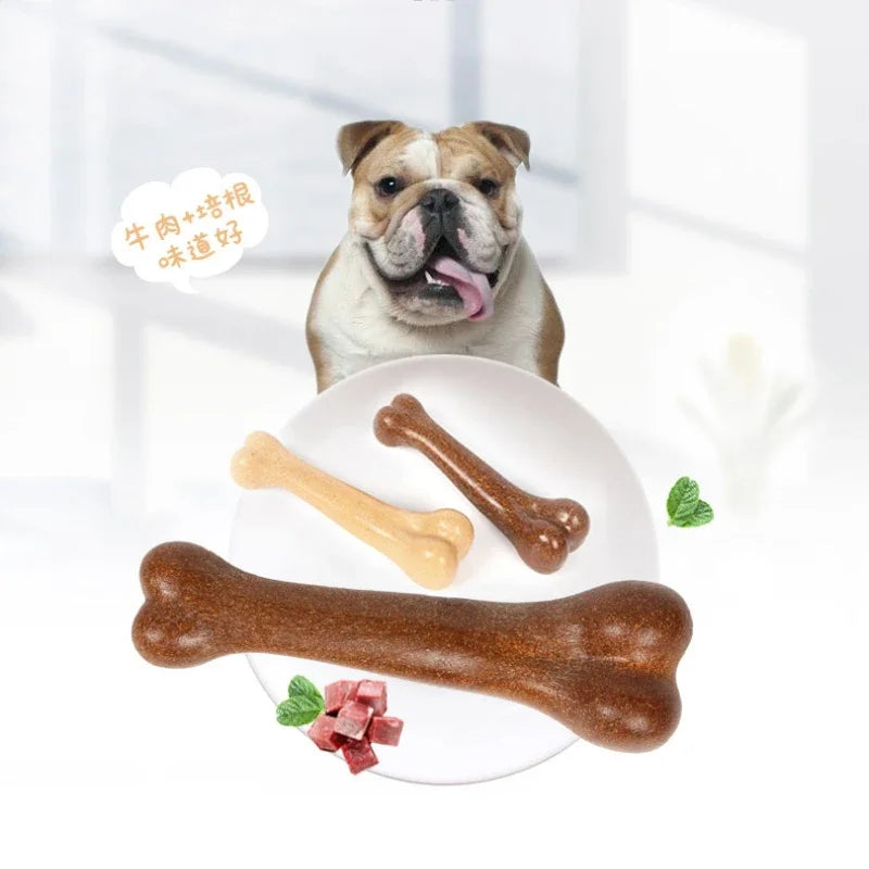 Nearly Indestructible Dog Bone Chew Toy – Natural Non-Toxic Anti-Bite Dental Toy for Small, Medium & Large Dogs