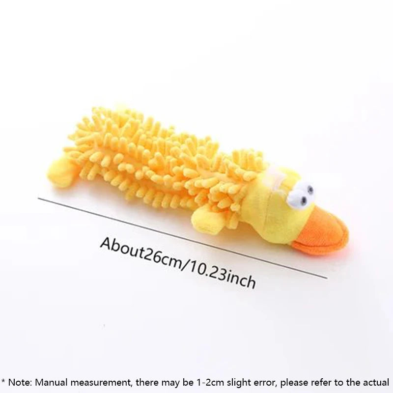 Plush Animal Dog Toy – Frog/Hippo Squeaky Chew 🐾🧸