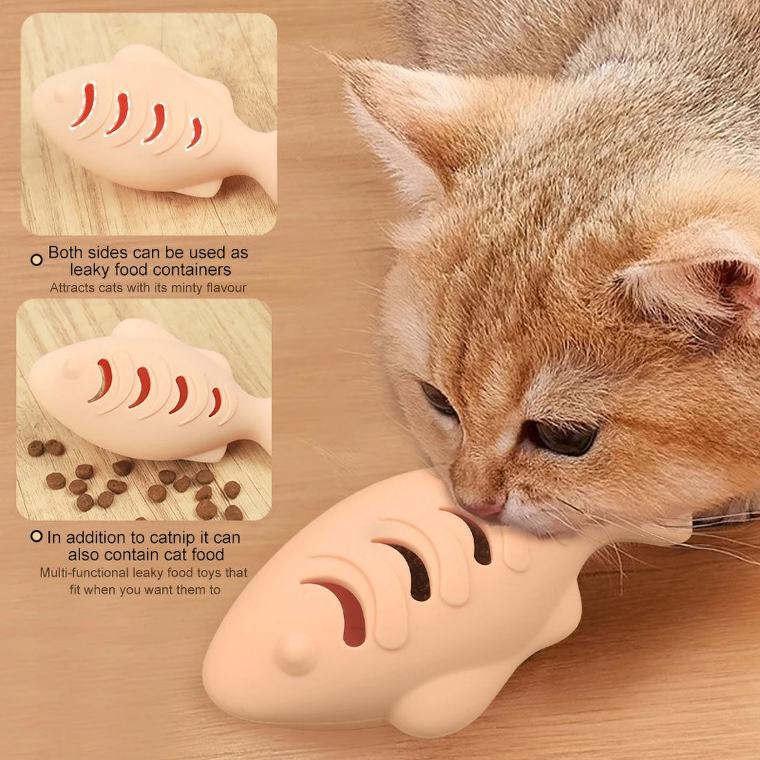 Interactive Cat Toy with Treat Dispenser – Catnip & Food Feeder Ball (Blue)