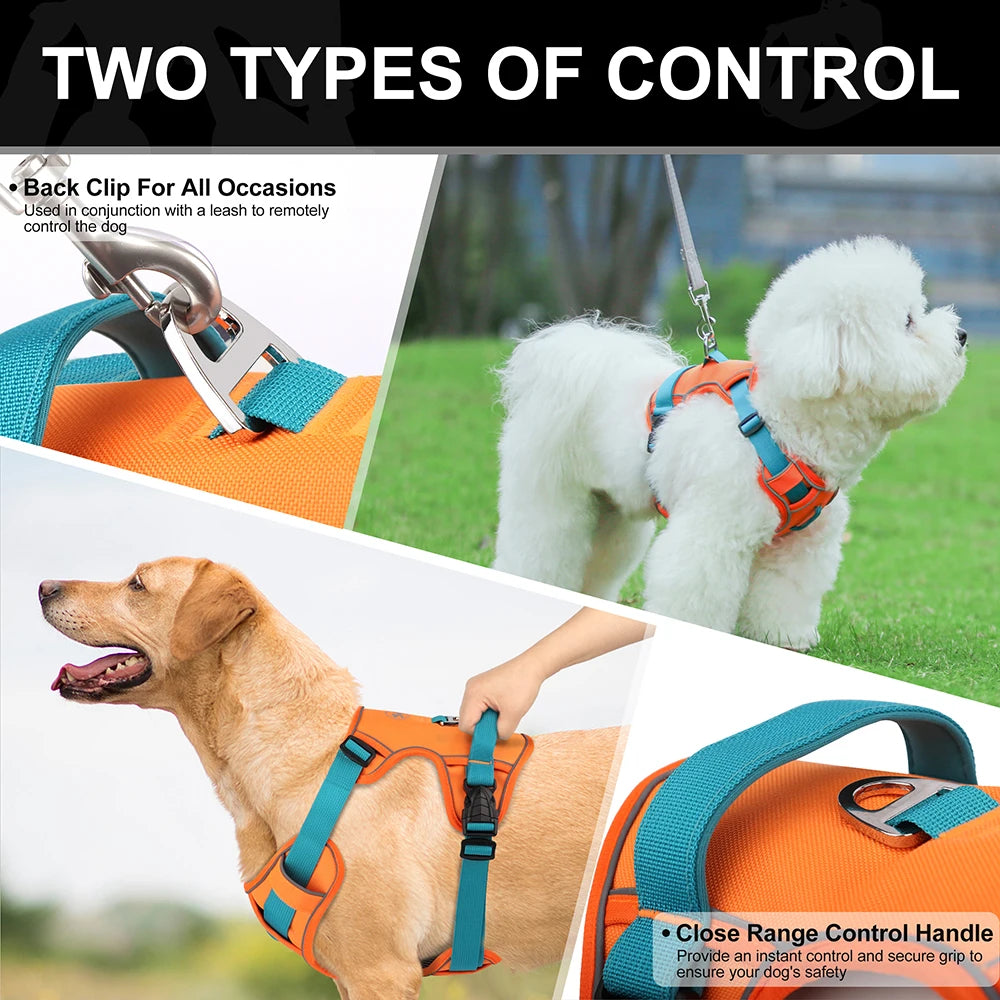🐕 Mesh Breathable Reflective Dog Harness – Adjustable Nylon Training Vest for Small, Medium & Large Dogs