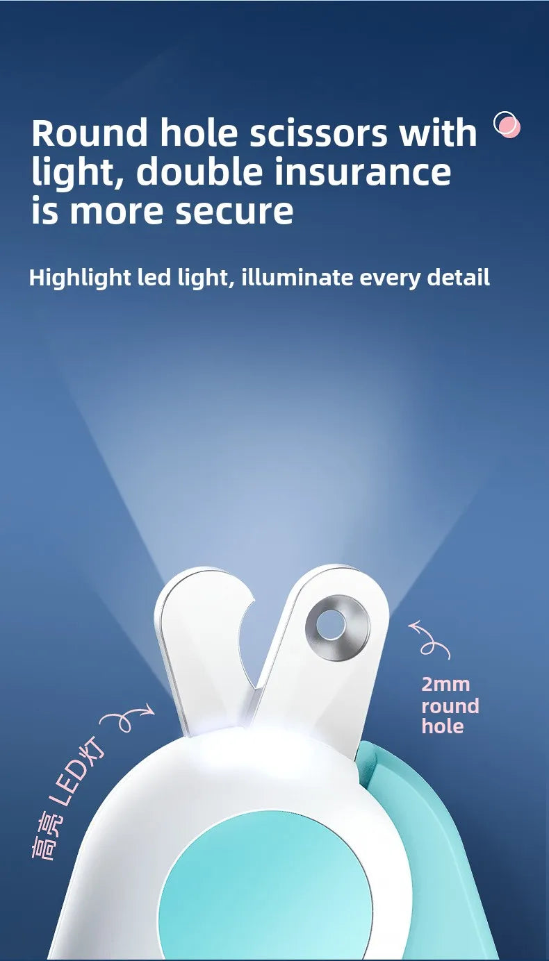 💡 LED Illuminate Blood Line Pet Nail Clippers – Safe, Precise Grooming for Dogs & Cats