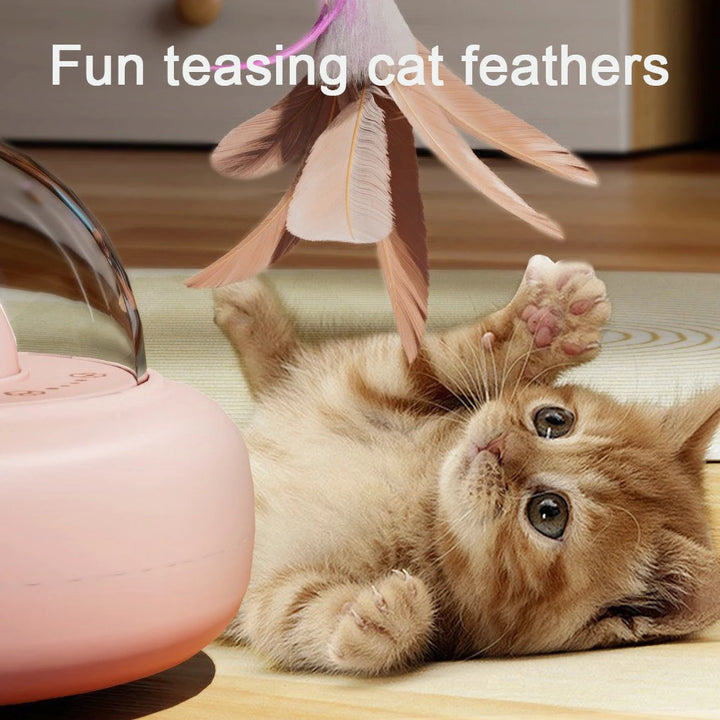 Intelligent Red Dot Laser Cat Toy – Rainbow Light & Obstacle Avoidance Teaser