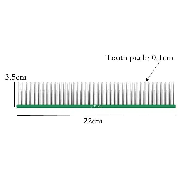 22cm Stainless Steel Pet Grooming Comb for Dogs & Cats