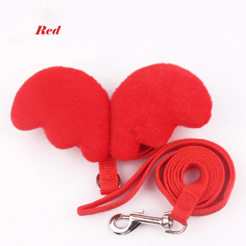 Angel Wings Pet Harness & Leash Set – Cute Lead for Cats, Puppies & Rabbits