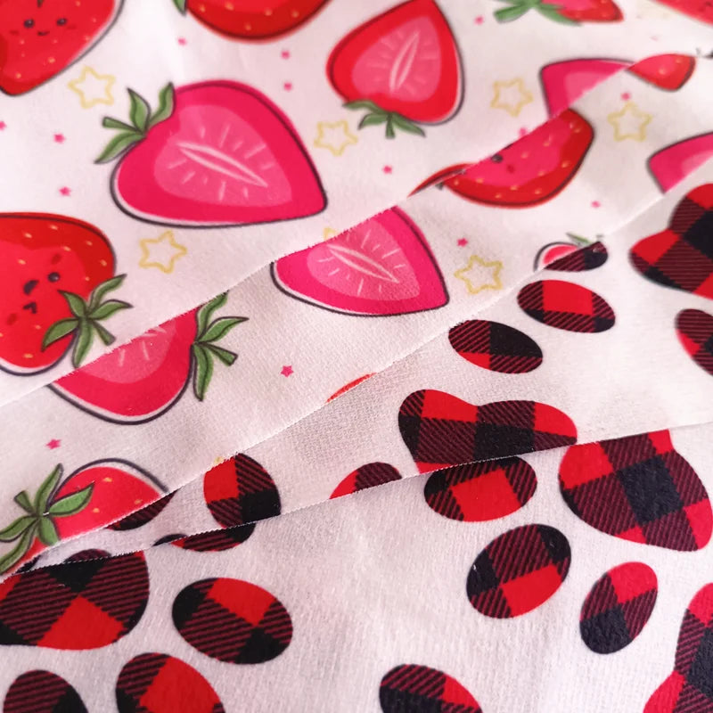 10Pcs Dog Bandana Set – Fruits, Plaid, Paw & Snowman Triangle Scarves for Small, Medium & Large Dogs