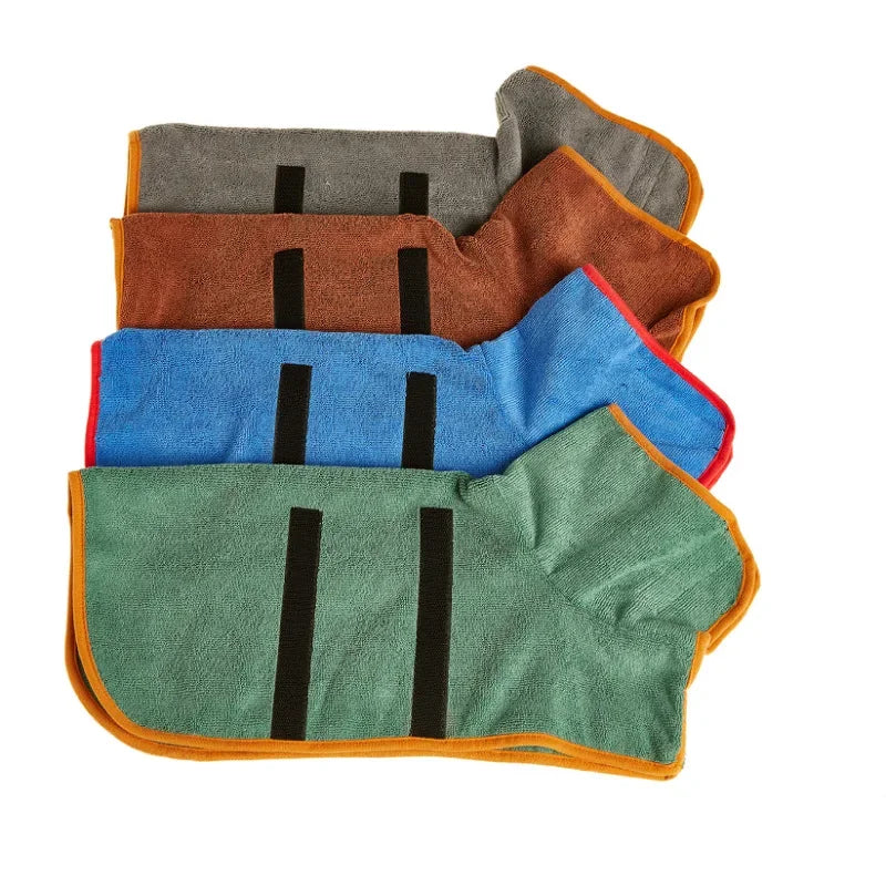 Pet Bathrobe Adjustable Towel – Super Fast-Drying Moisture Robe for Dogs (Large, Medium, Small)