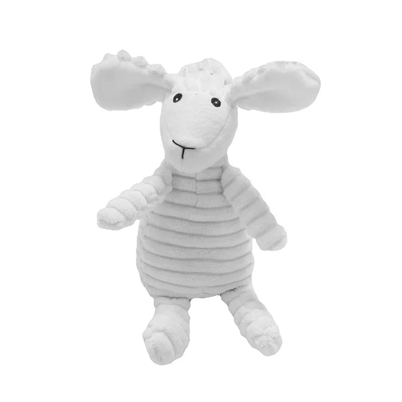 Donkey Plush Squeaky Dog Toy – Corduroy Chew & Training Toy for Puppies