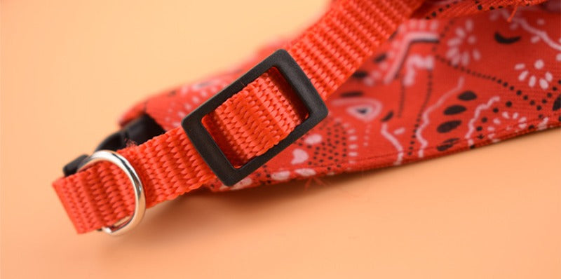 Adjustable Pet Triangle Scarf – Printed Dog & Cat Saliva Towel Neckerchief for Puppies & Kittens