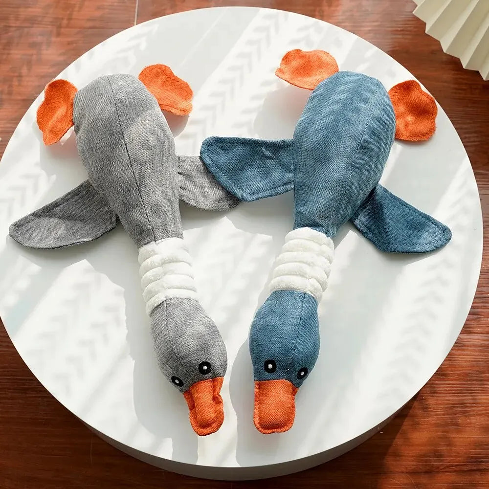 Plush Squeaky Duck Dog Toy – Soft Chew Toy for Small to Large Dogs