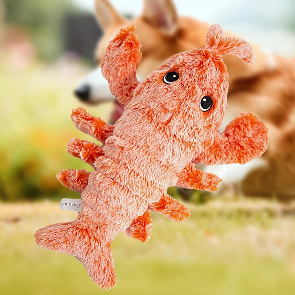 🦞 Floppy Lobster Interactive Dog Toy – Plush Squeaky Chew Toy for Medium Dogs