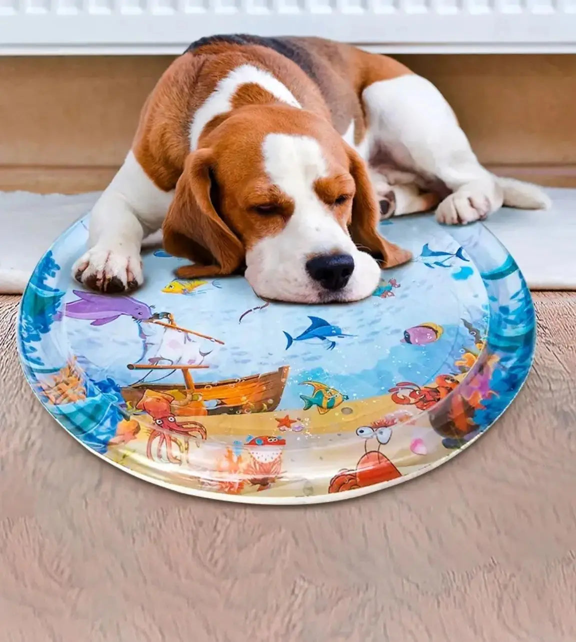 Summer Cooling Pet Water Bed – Inflatable Sensory Play Mat for Dogs & Cats