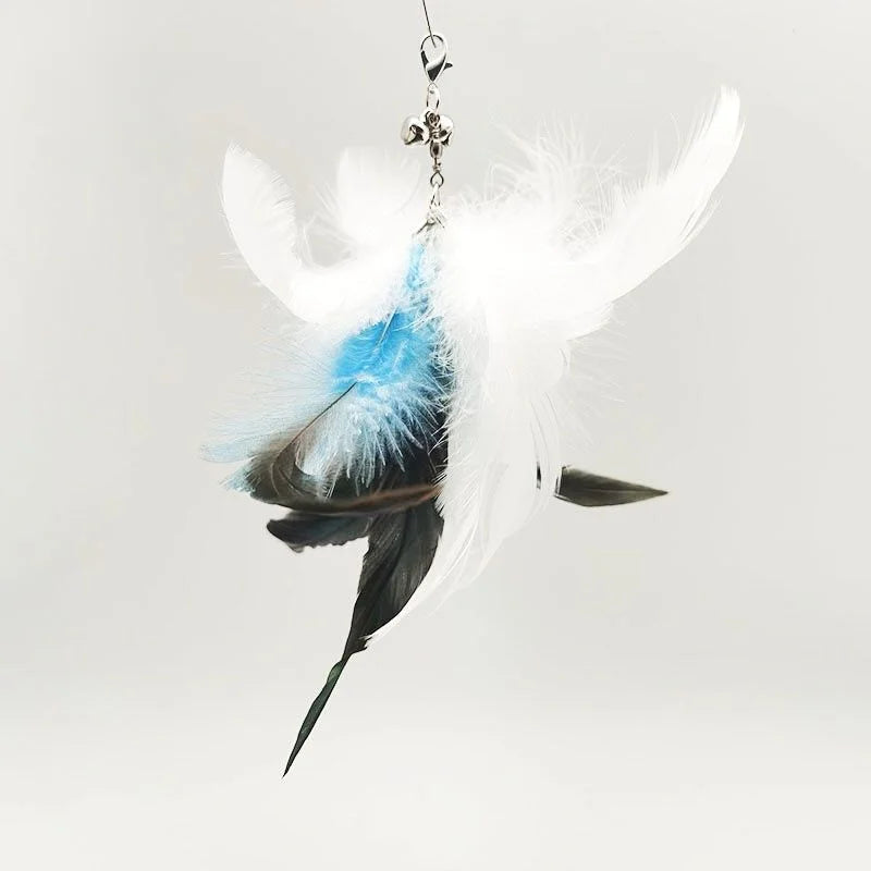 Hands-Free Bird & Feather Cat Wand – Suction Cup Interactive Toy with Bell