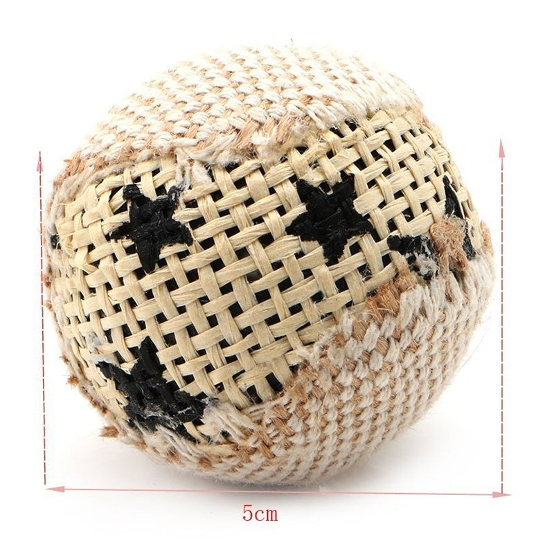 Interactive Cat Toy Ball – Rattle, Scratch & Chew Play Ball for Kitten Exercise (1 Pc, Style Random)