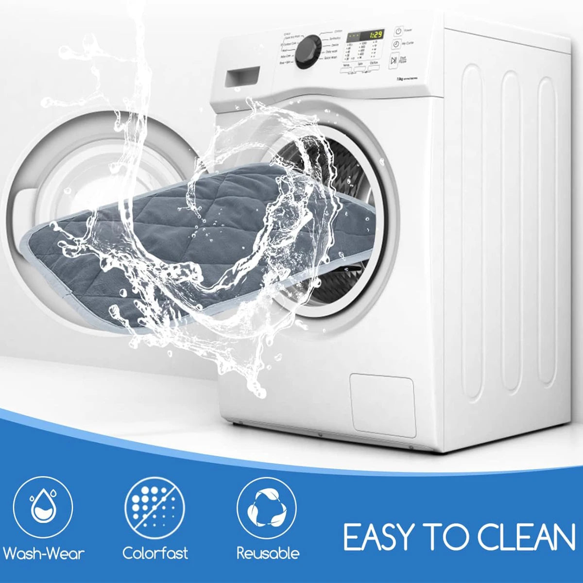 Self-Heating Pet Pad – Thermal Crate Mat for Small & Medium Dogs and Cats, Washable Anti-Slip Kennel Mat