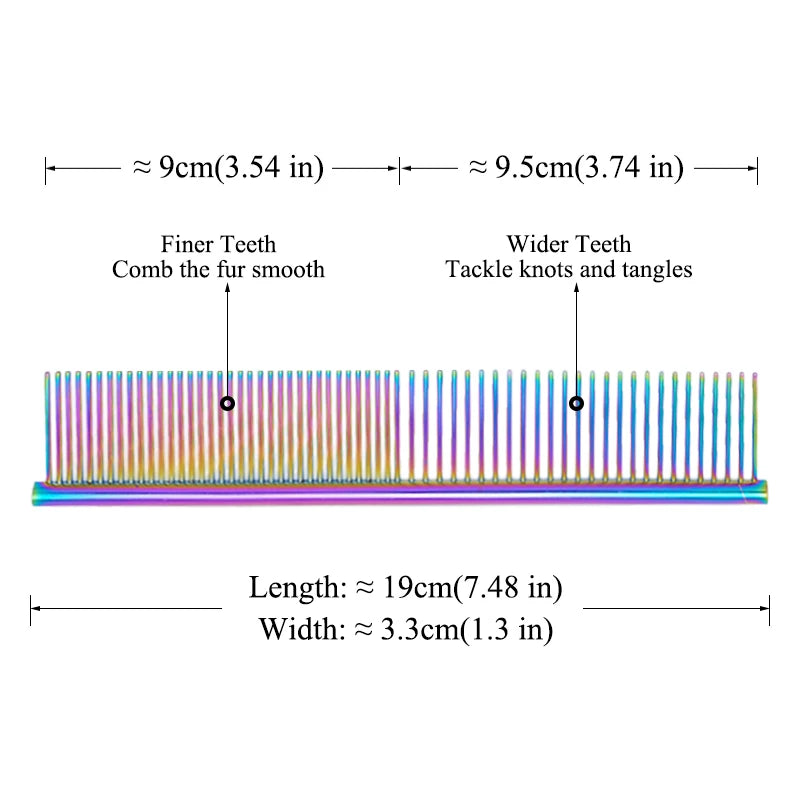 Meisha Stainless Steel Pet Grooming Comb – Professional Deshedding Brush for Dogs & Cats