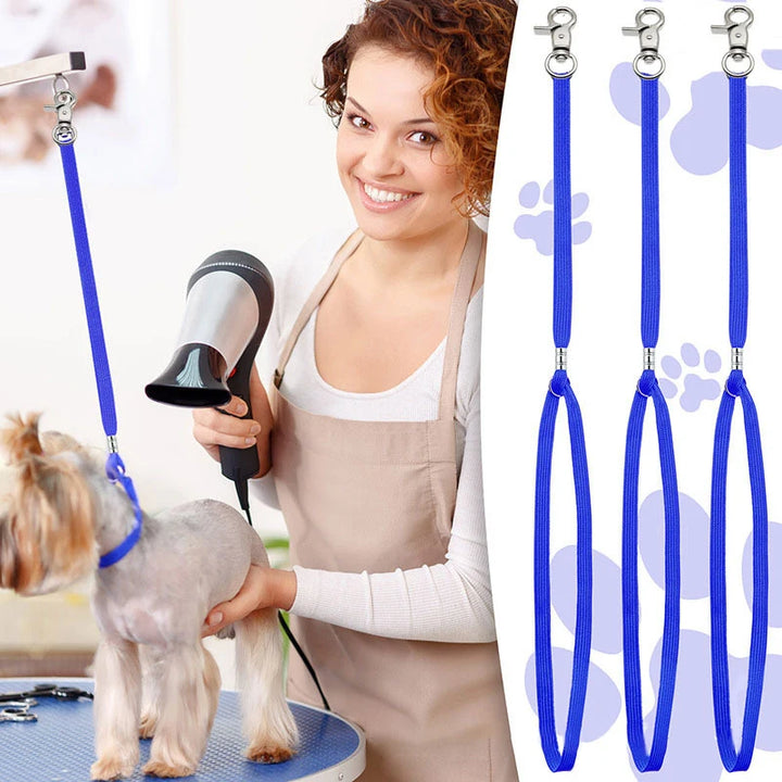 🐾 Pet Grooming Loop Leash with Lock Clip – Adjustable Restraint for Grooming Table Arm