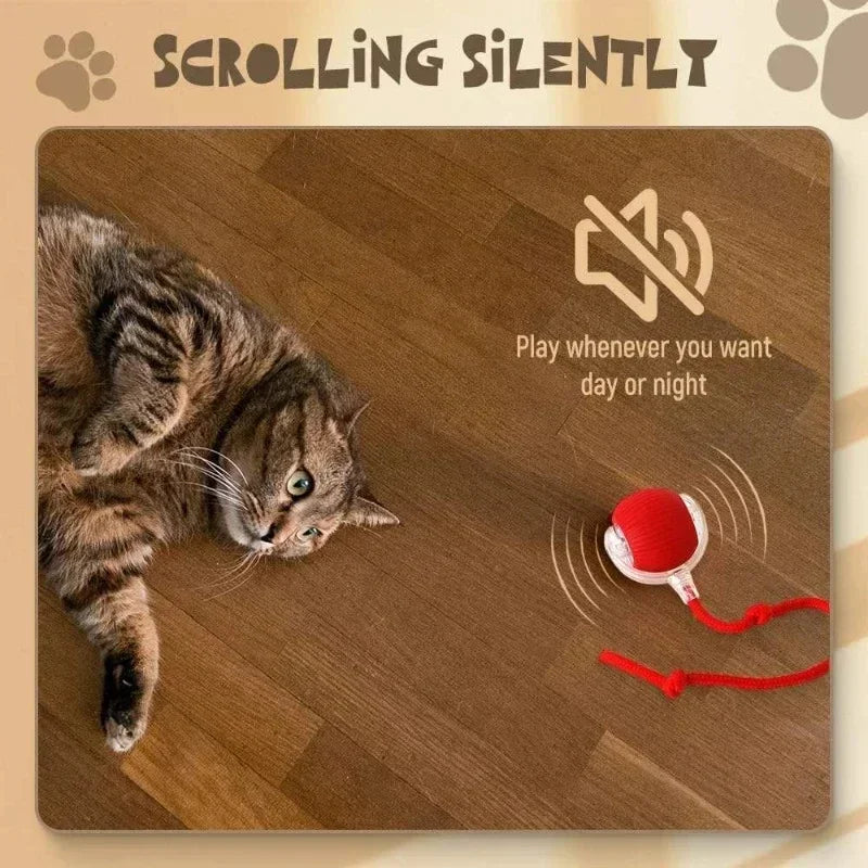 Smart Rolling Ball Toy – Rechargeable Interactive Toy for Cats & Dogs