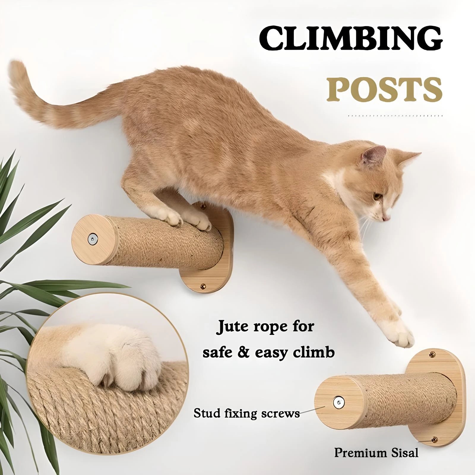 🐾 Wall-Mounted Cat Hammock with Steps – Cozy, Space-Saving Cat Shelf