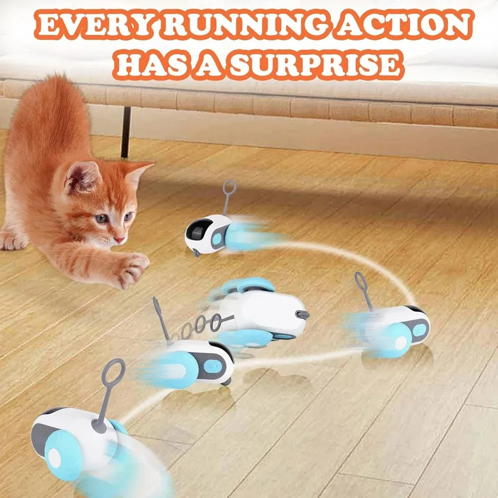 Smart Rechargeable Moving Electric Cat Toy – Remote-Controlled Interactive Training Car