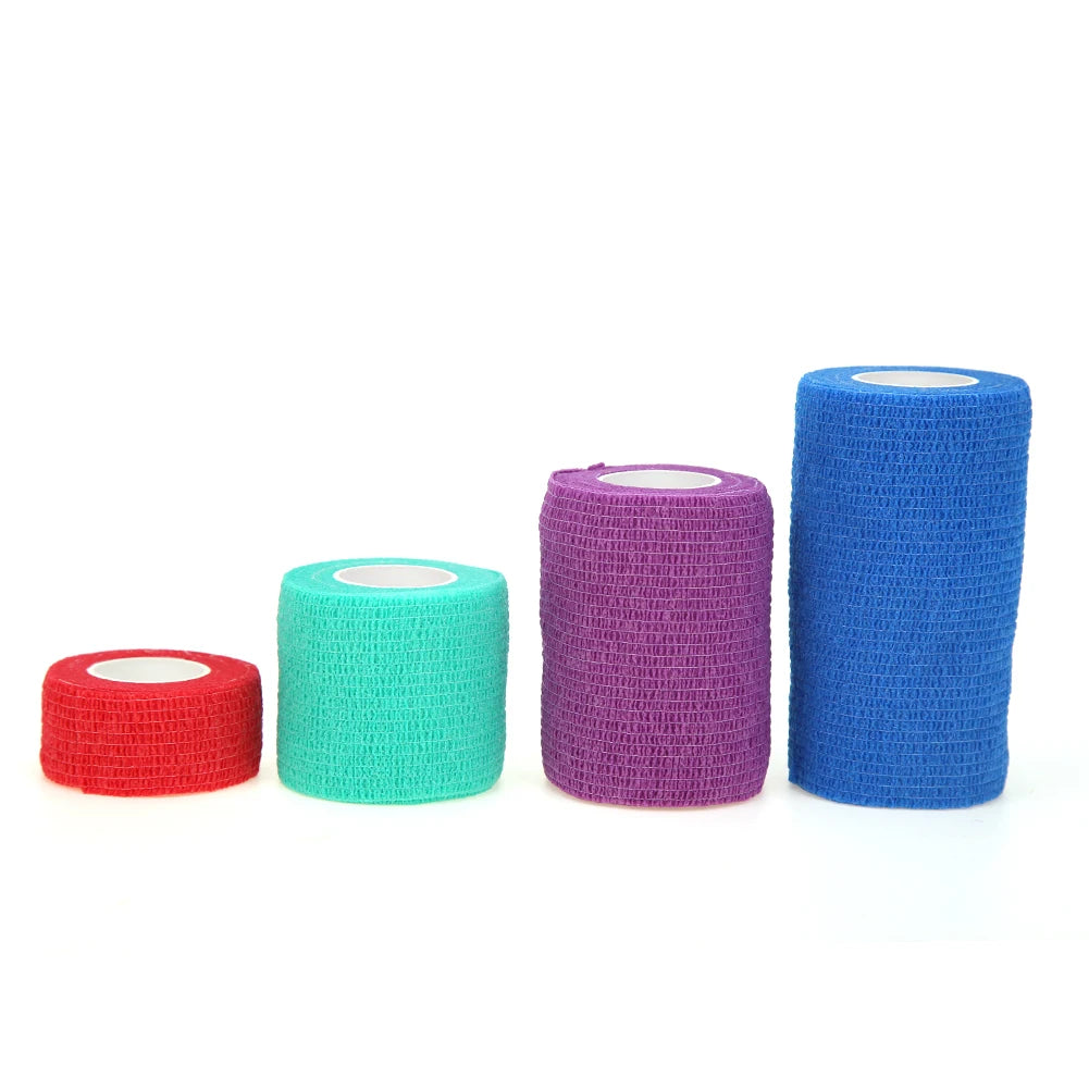 5Pcs Self-Adhesive Bandage Wrap for Dogs – Elastic First Aid Pet Leg Protector, Vet Tape Wrap (Green)