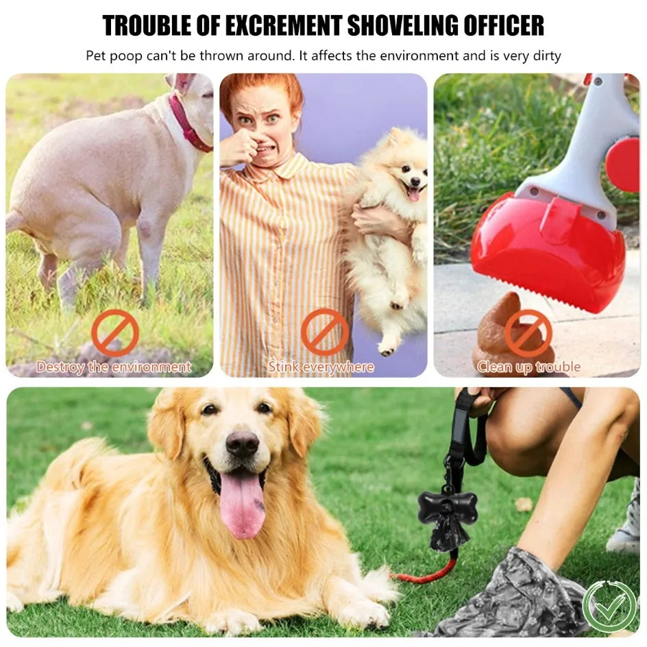 10/30 Roll Dog Poop Bags – Leak-Proof Pet Waste Bags for Outdoor Cleaning, 15 Bags per Roll Refill Garbage Bag Set