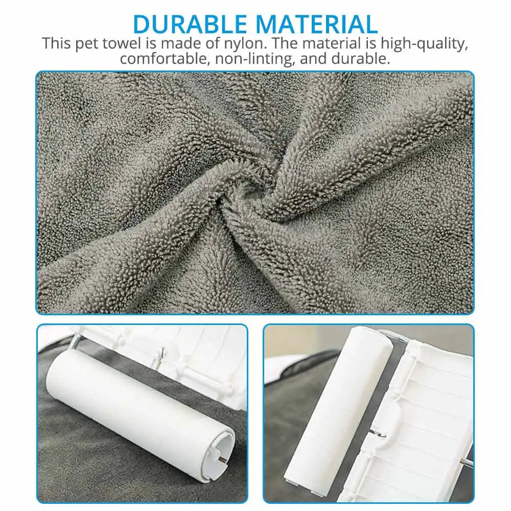 🛁 Super Absorbent Microfiber Pet Bath Towel – Quick-Drying Bathrobe for Dogs & Cats