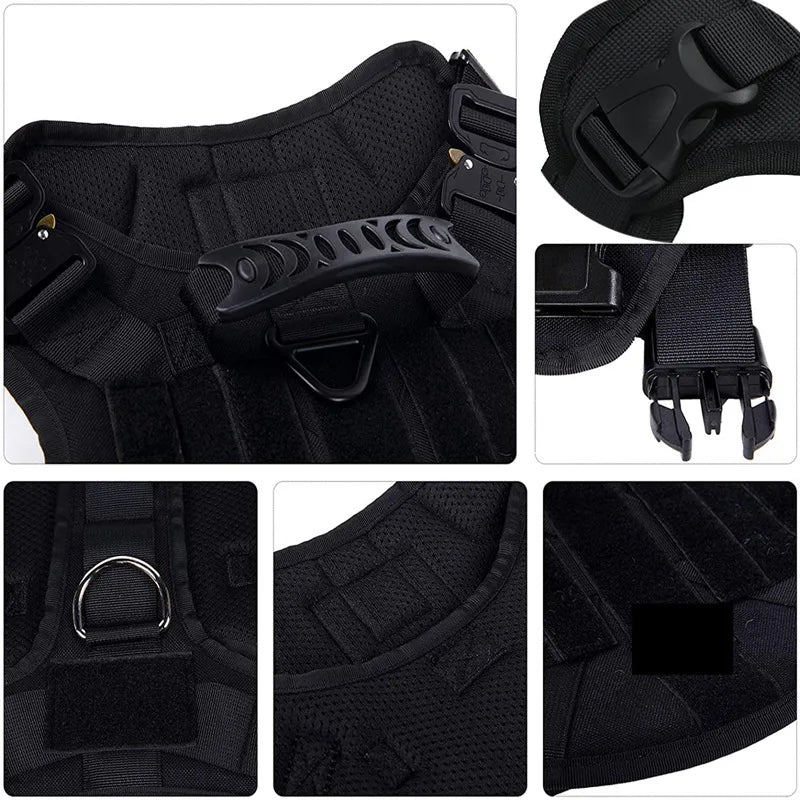 🐾 Tactical Military Dog Harness & Leash Set – All Breeds Training Vest for Outdoor Adventures