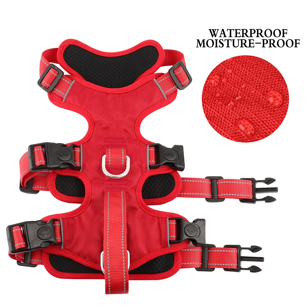 🐾 Waterproof Reflective Dog Harness – Padded & Secure for Outdoor Adventures!